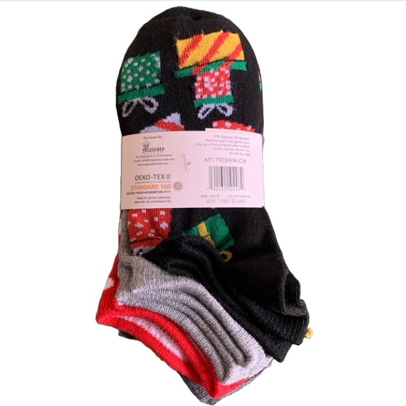 NWT MISTLE TOES Women’s 10-Pack No Show Christmas Holiday Novelty Socks - Picture 4 of 5